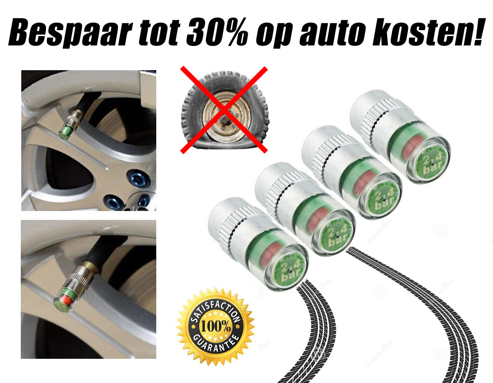 Click to Buy - 4 Bandenspanning Ventieldopjes Click to Buy - 4 Bandenspanning Ventieldopjes