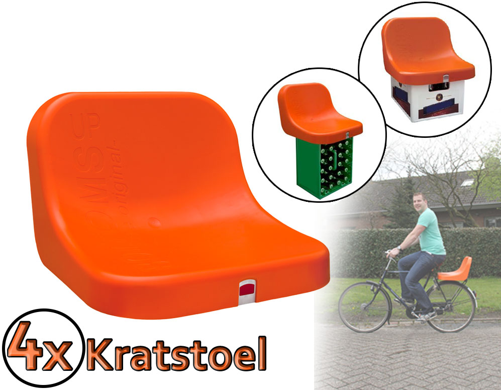 Click to Buy - 4 Kratstoelen met Ingebouwde Fles Opener