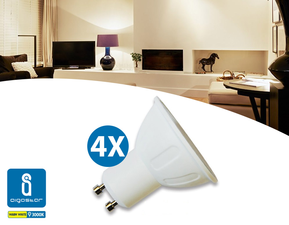 Click to Buy - 4-Pack Aigostar GU10 LED Spots Click to Buy - 4-Pack Aigostar GU10 LED Spots