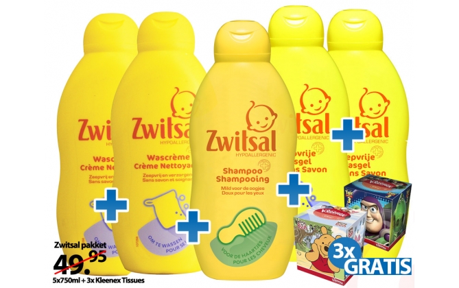 Click to Buy - 5x Flessen Zwitsal 750ml XXL Pakket