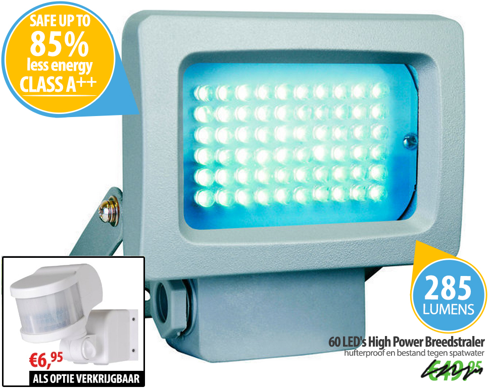 Click to Buy - 60 LED's High Power Breedstraler (Aluminium) Click to Buy - 60 LED's High Power Breedstraler (Aluminium)