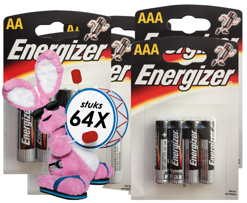 Click to Buy - 64x Energizer Batterijen (AA en AAA)