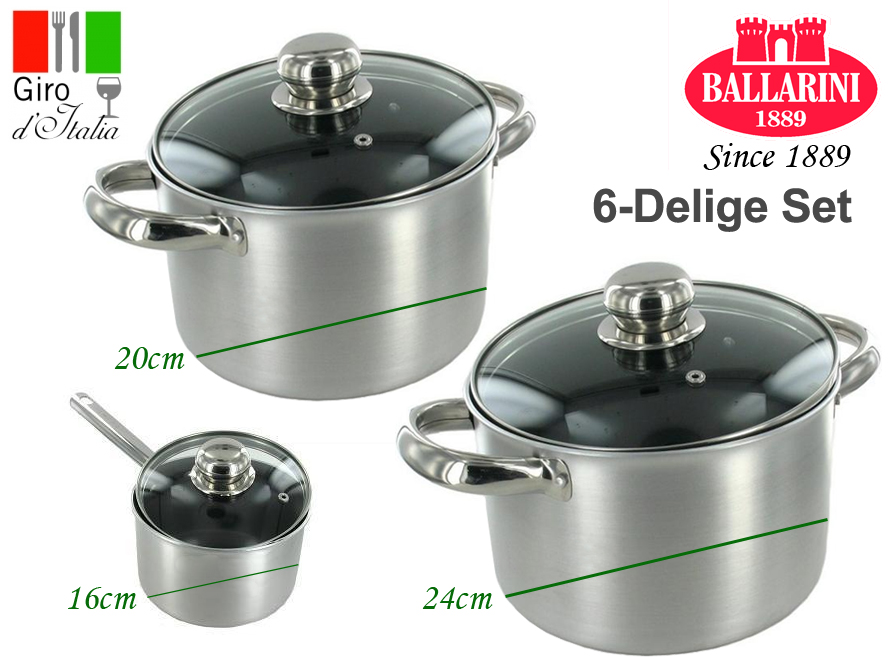 Click to Buy - 6-delige Ballarini Kookpannen Set Click to Buy - 6-delige Ballarini Kookpannen Set