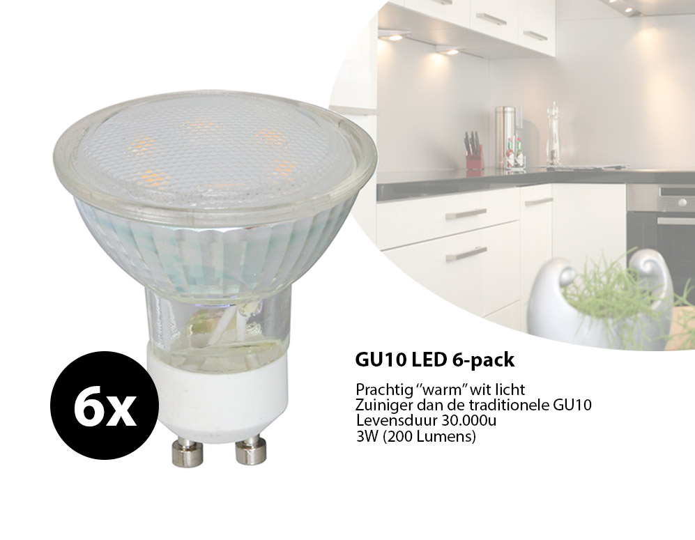 Click to Buy - 6-Pack GU10 LED Spots