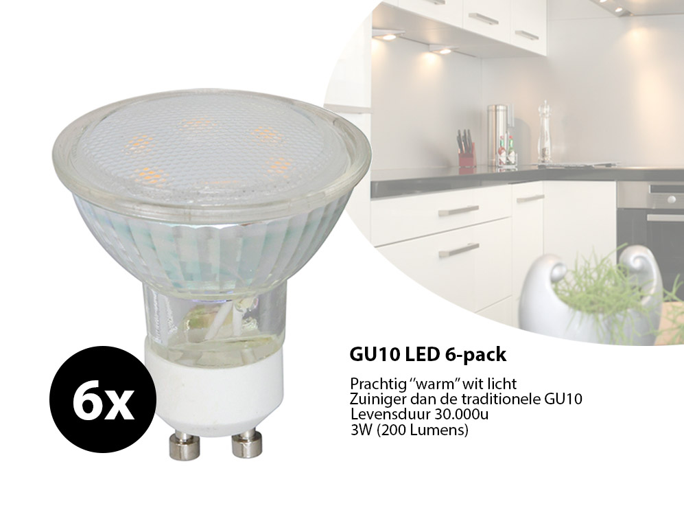 Click to Buy - 6-Pack GU10 LED Spots Click to Buy - 6-Pack GU10 LED Spots