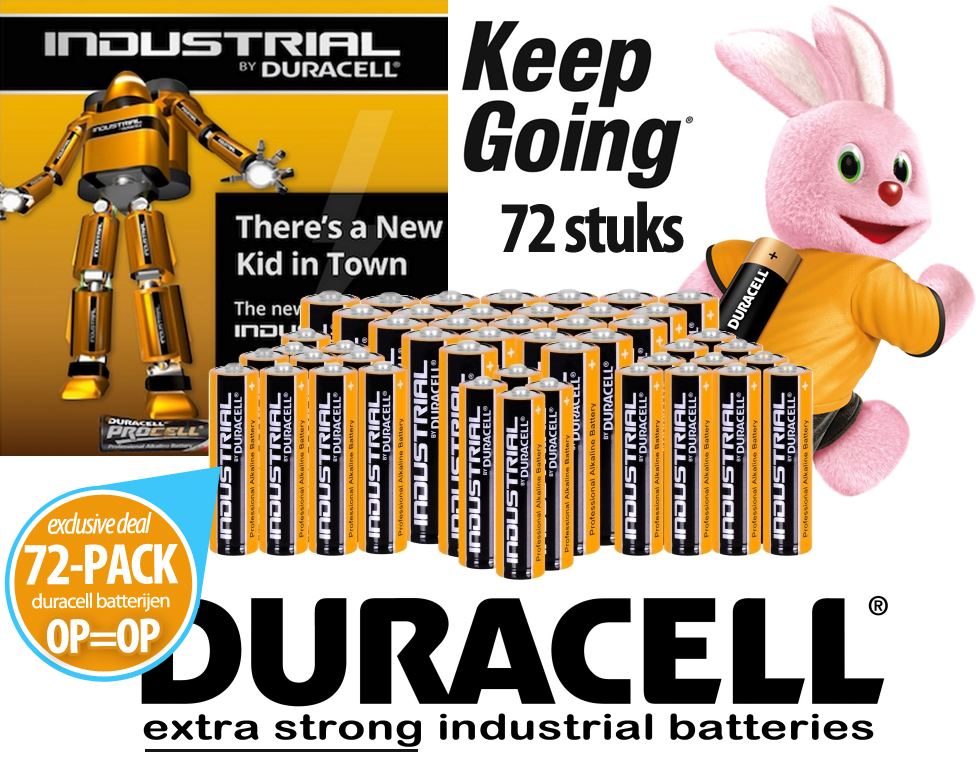 Click to Buy - 72x Duracell Industrial Batterijen