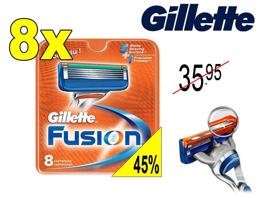 Click to Buy - 8x Original Gillette Fusion Mesjes