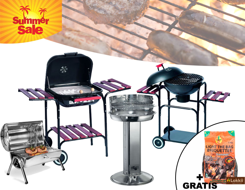 Click to Buy - BBQ Summer Sale met Gratis zak Lokkii Briketten