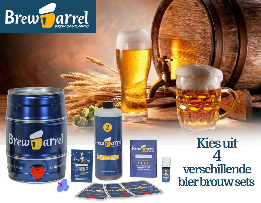 Click to Buy - Brew Barrel Set - Brouw je eigen Bier (Kies uit 4 Bieren)