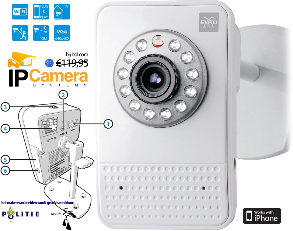Click to Buy - C705IP Indoor IP-Camera (WiFi) OP=OP!!