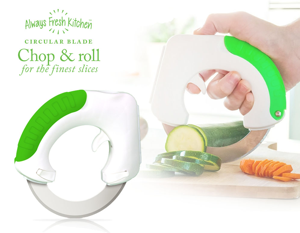 Click to Buy - Chop and Roll - Cirkelvormig Mes Click to Buy - Chop and Roll - Cirkelvormig Mes