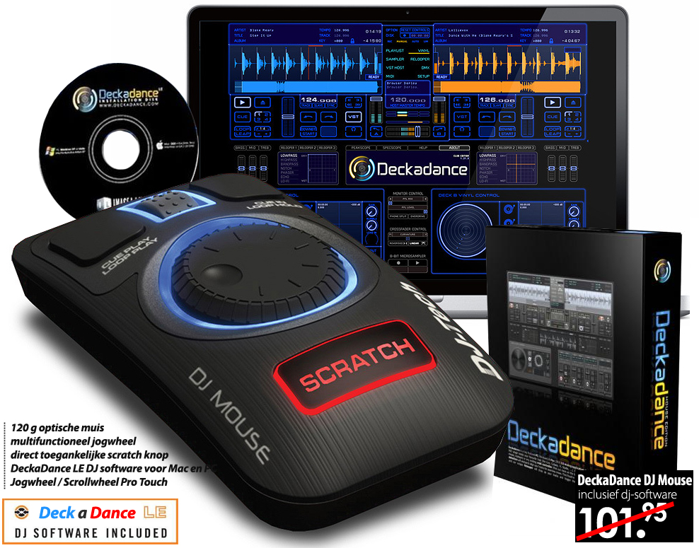 Click to Buy - DeckaDance DJ Software + Optische Muis