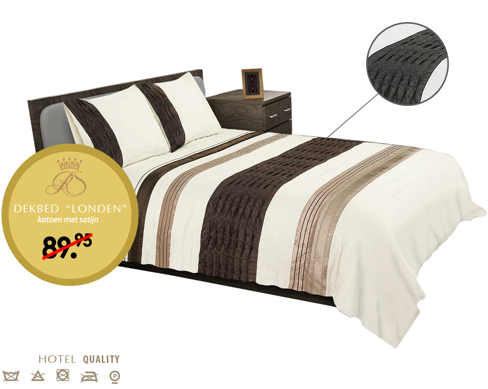 Click to Buy - Dekbed Overtrek Londen - Cotton and Satin Click to Buy - Dekbed Overtrek Londen - Cotton and Satin