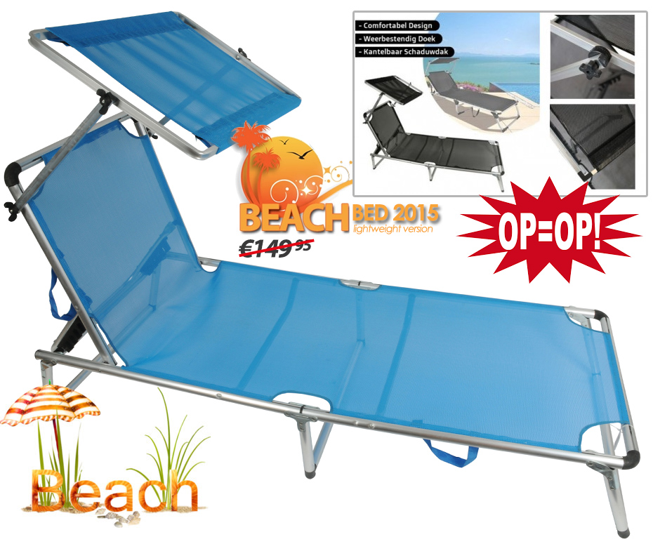 Click to Buy - Design Lounger Ligbed met Zonnedak Click to Buy - Design Lounger Ligbed met Zonnedak