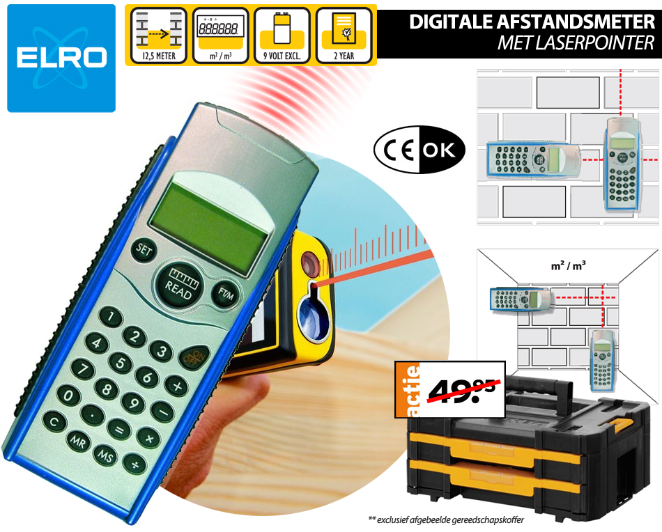 Click to Buy - Digitale Laser Afstandsmeter (Pro-2015)