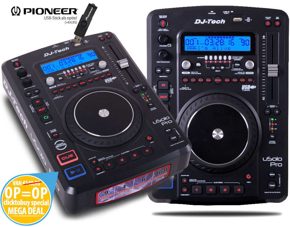 Click to Buy - DJ Tech uSolo Pro Tabletop USB Speler Click to Buy - DJ Tech uSolo Pro Tabletop USB Speler
