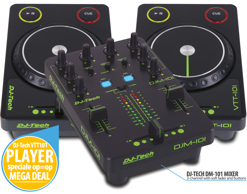 Click to Buy - DJ-Tech DJM 101 Mixer (+optie: VTT101) Click to Buy - DJ-Tech DJM 101 Mixer (+optie: VTT101)