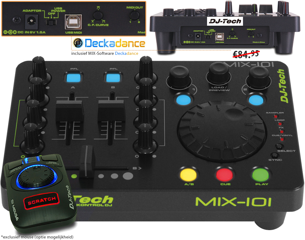 Click to Buy - DJ-Tech MIX-101 Controller + Software Click to Buy - DJ-Tech MIX-101 Controller + Software