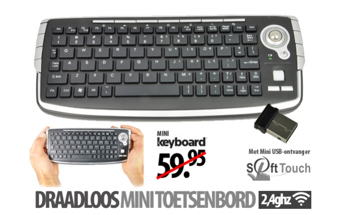 Click to Buy - Draadloos Mini Toetsenbord Click to Buy - Draadloos Mini Toetsenbord