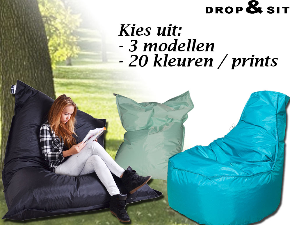 Click to Buy - Drop and Sit Lounge Zitzakken - 3 modellen Click to Buy - Drop and Sit Lounge Zitzakken - 3 modellen