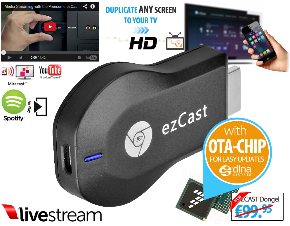 Click to Buy - ezCast Streaming TV HDMI Dongel Click to Buy - ezCast Streaming TV HDMI Dongel