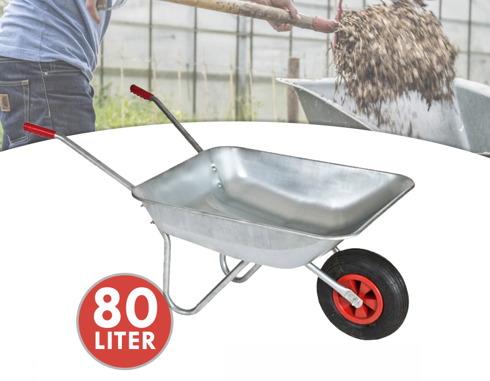 Click to Buy - Gegalvaniseerde Kruiwagen 80L Click to Buy - Gegalvaniseerde Kruiwagen 80L