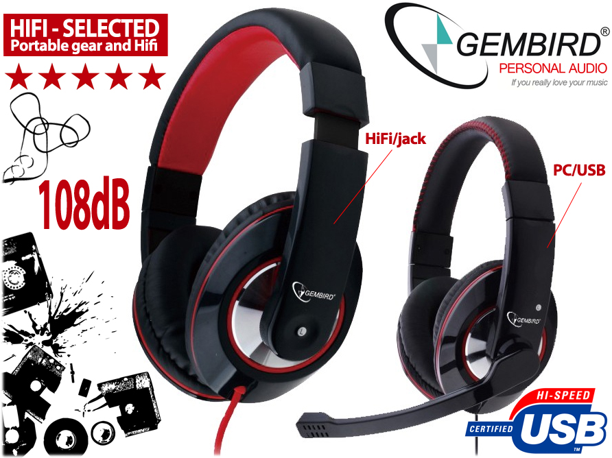 Click to Buy - Gembird HiFi Headphones Click to Buy - Gembird HiFi Headphones