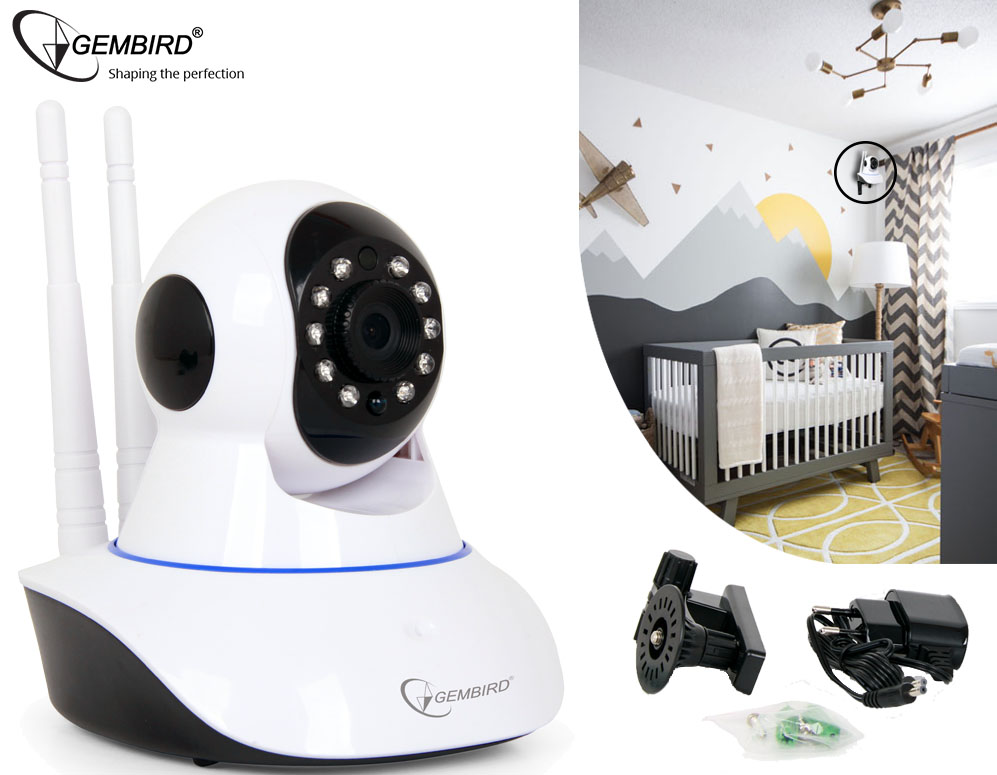 Click to Buy - Gembird Roterende HD WIFI Camera Click to Buy - Gembird Roterende HD WIFI Camera