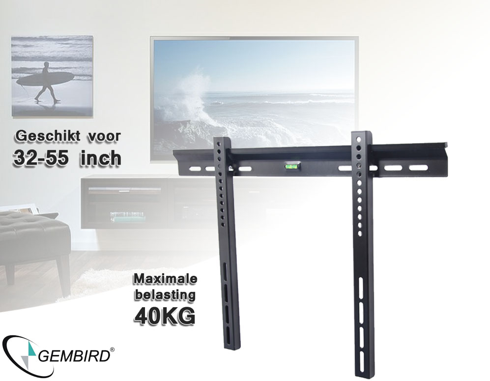 Click to Buy - Gembird Vlakke Muurbeugel