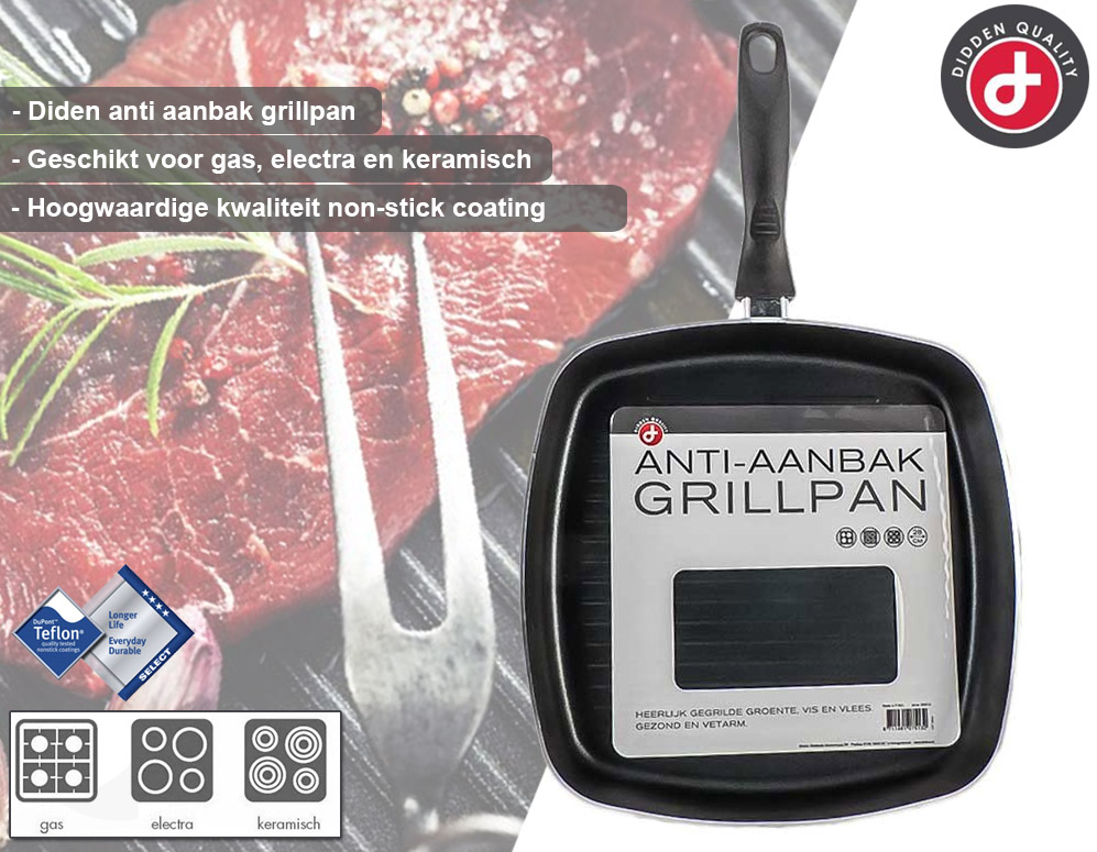 Click to Buy - Grillpan Met Anti-aanbaklaag