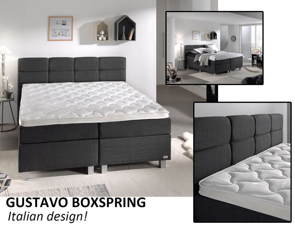 Click to Buy - Gustavo Compleet 2-persoons Boxspring met Italiaans Design