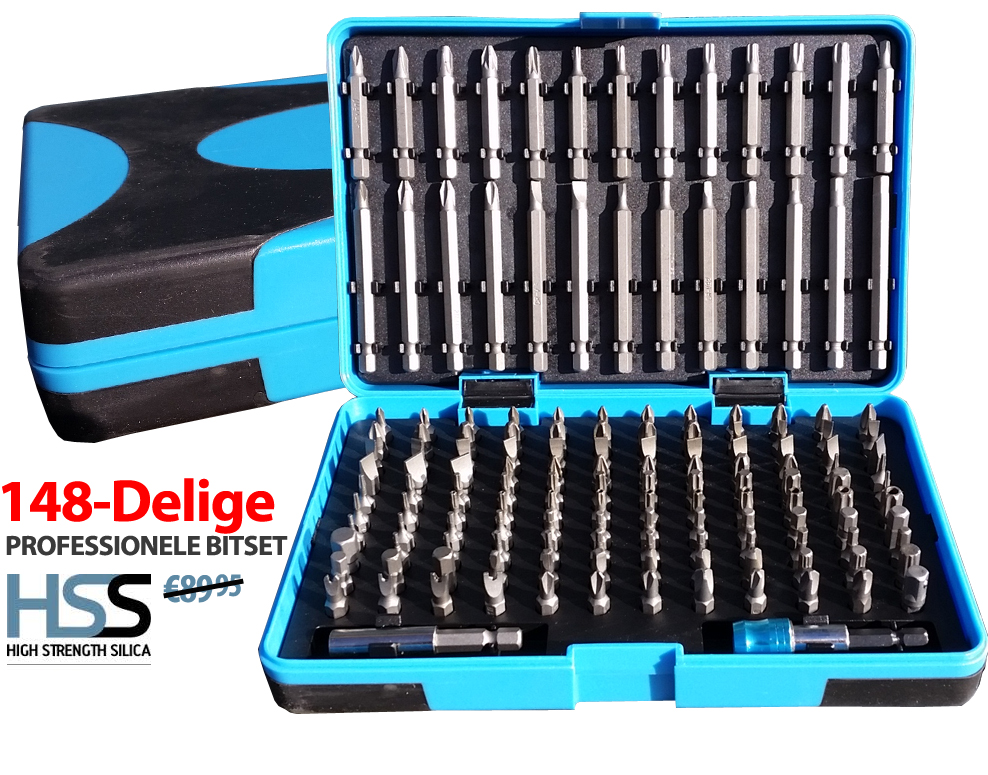 Click to Buy - HSS Uitgebreide Bit Set (148-Delig) Click to Buy - HSS Uitgebreide Bit Set (148-Delig)