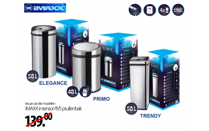 Click to Buy - IMAXX ir-Sensor RVS Prullenbak Click to Buy - IMAXX ir-Sensor RVS Prullenbak