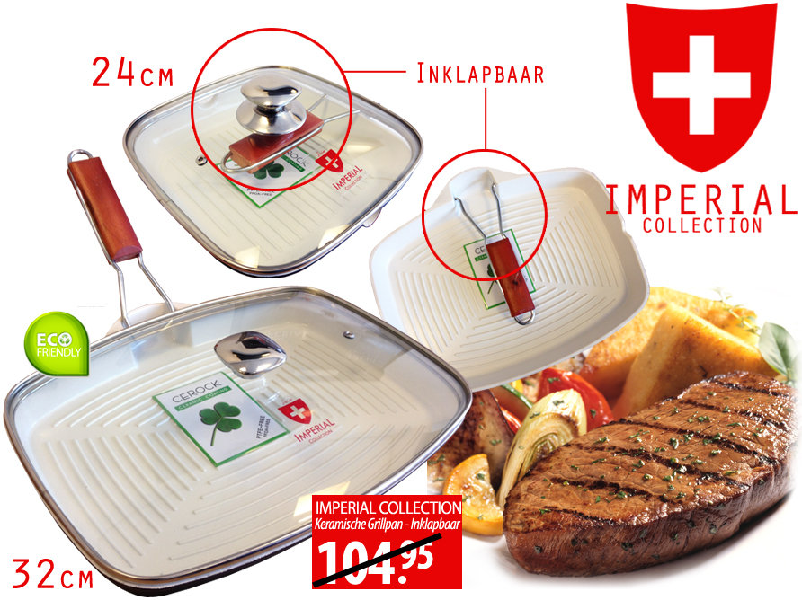 Click to Buy - Keramische Grillpan Inklapbaar Click to Buy - Keramische Grillpan Inklapbaar