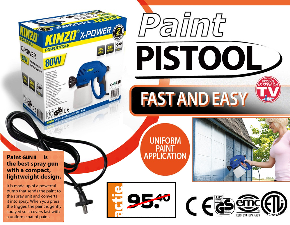 Click to Buy - Kinzo Professioneel Verfspuitsysteem (OP=OP)