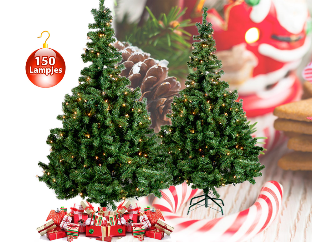 Click to Buy - Kunstkerstboom 150cm inclusief lampjes