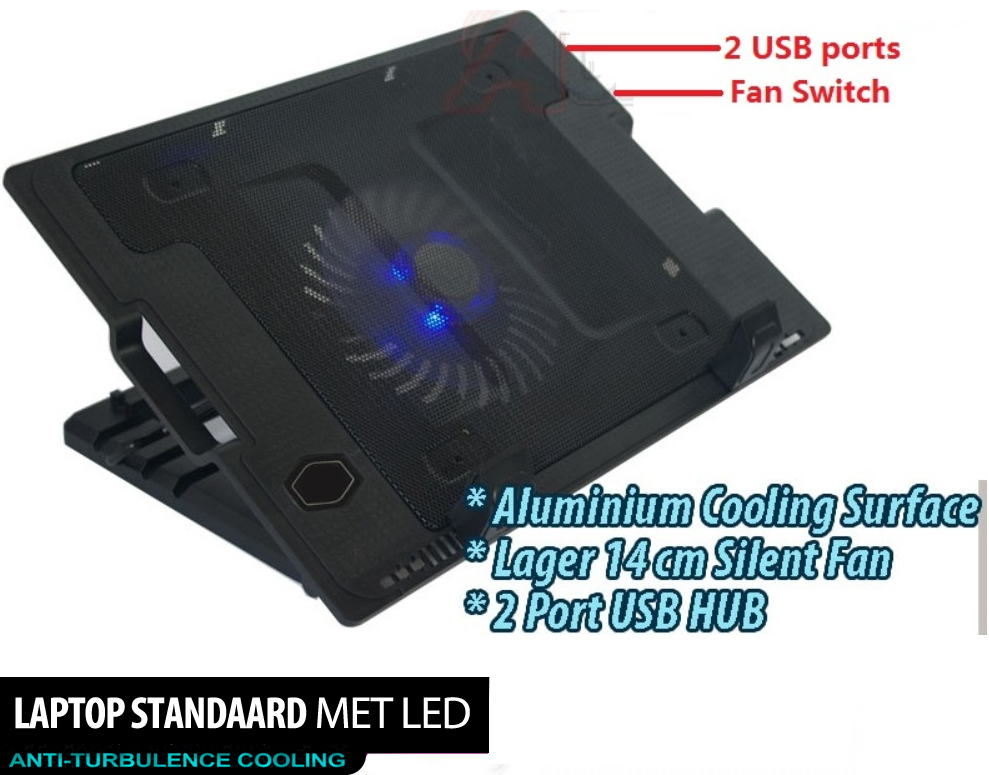 Click to Buy - Laptop Standaard met LED Verlichting Click to Buy - Laptop Standaard met LED Verlichting