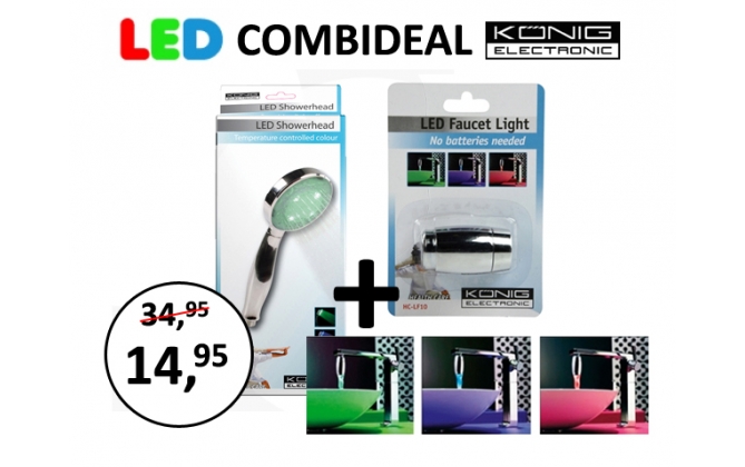 Click to Buy - LED Kraan + LED Douche (combideal)