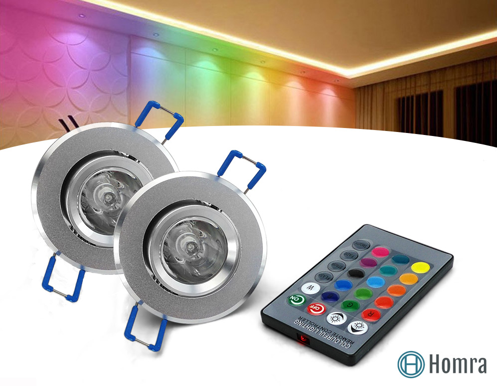 Click to Buy - LED RGB Inbouwspot Met Afstandsbediening Click to Buy - LED RGB Inbouwspot Met Afstandsbediening