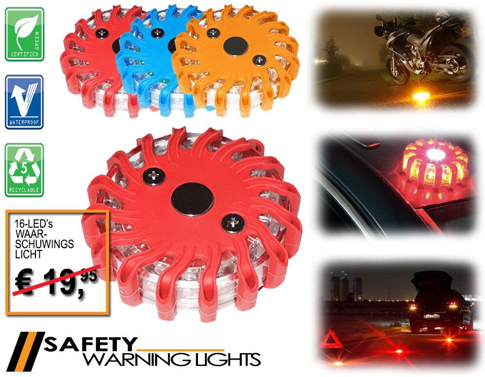 Click to Buy - LED Waarschuwings Zwaailamp 16 LEDs Click to Buy - LED Waarschuwings Zwaailamp 16 LEDs