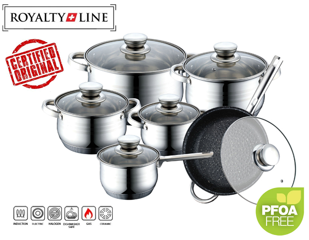 Click to Buy - Luxe 12-delige Royalty Line Switzerland Pannenset Click to Buy - Luxe 12-delige Royalty Line Switzerland Pannenset