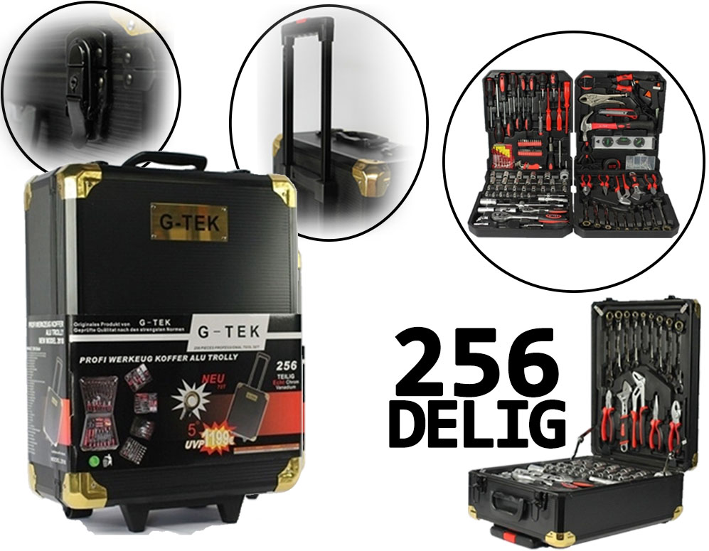 Click to Buy - Luxe 256-delige Gereedschap Trolley Click to Buy - Luxe 256-delige Gereedschap Trolley