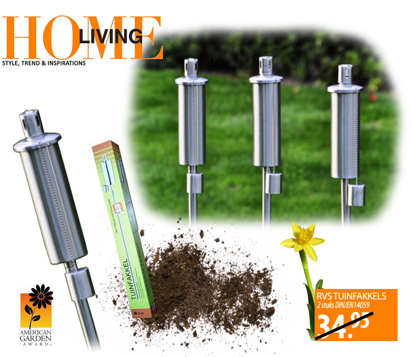 Click to Buy - Luxe RVS Tuinfakkels (2 stuks) Click to Buy - Luxe RVS Tuinfakkels (2 stuks)