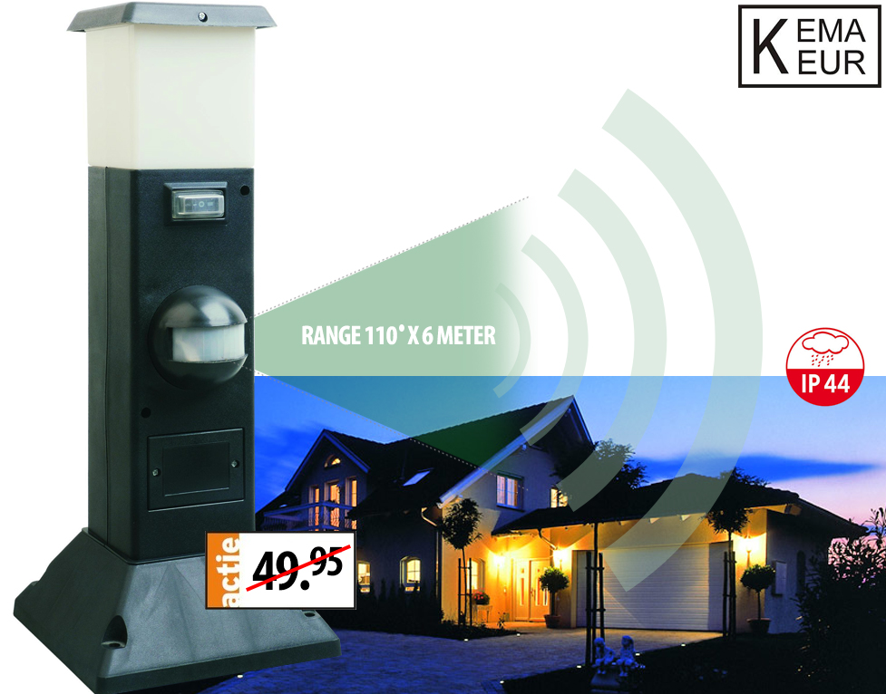 Click to Buy - Luxe Sensor Tuinverlichtings Pilaar Click to Buy - Luxe Sensor Tuinverlichtings Pilaar