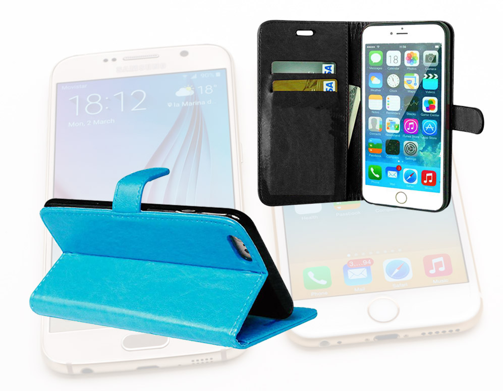 Click to Buy - Luxe Wallet Case voor iPhone en Samsung Click to Buy - Luxe Wallet Case voor iPhone en Samsung