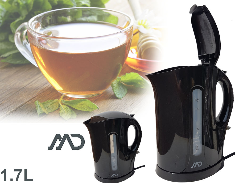 Click to Buy - MD Home Electro Zwarte 1.7L Waterkoker Click to Buy - MD Home Electro Zwarte 1.7L Waterkoker
