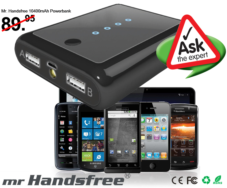 Click to Buy - Mr. Handsfree 10400mAh Powerbank Click to Buy - Mr. Handsfree 10400mAh Powerbank
