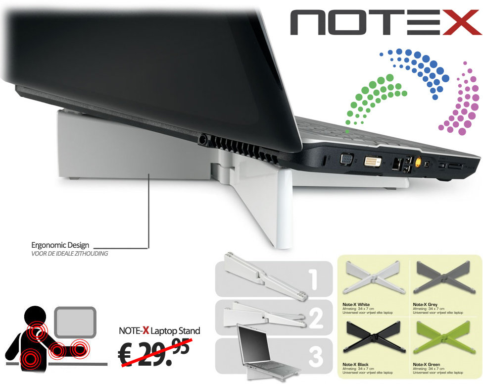 Click to Buy - NOTE-X Laptop Standaard (RSI-Prevend) Click to Buy - NOTE-X Laptop Standaard (RSI-Prevend)