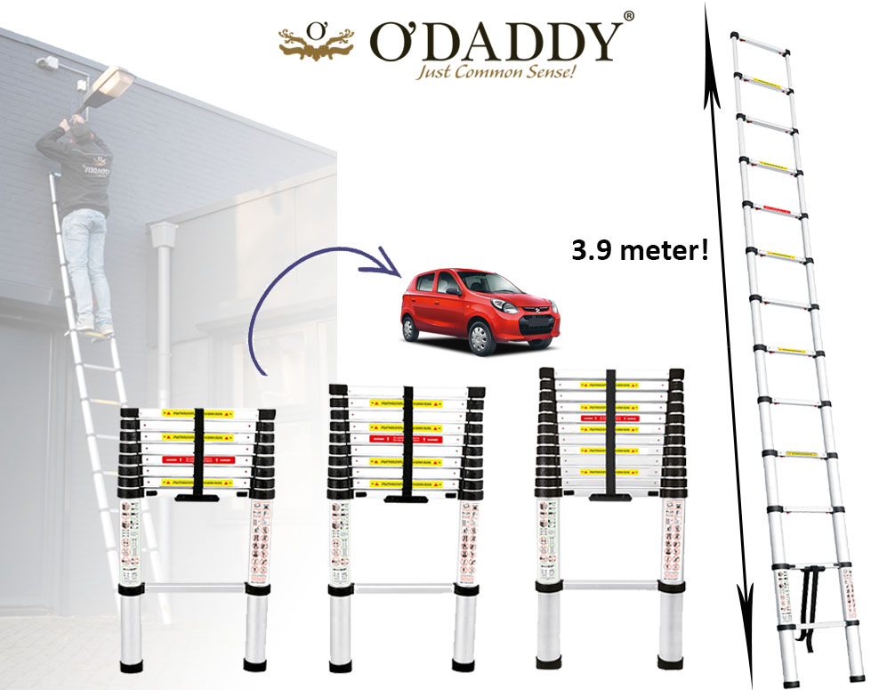 Click to Buy - O'DADDY Telescoop Ladder in 3 maten Click to Buy - O'DADDY Telescoop Ladder in 3 maten