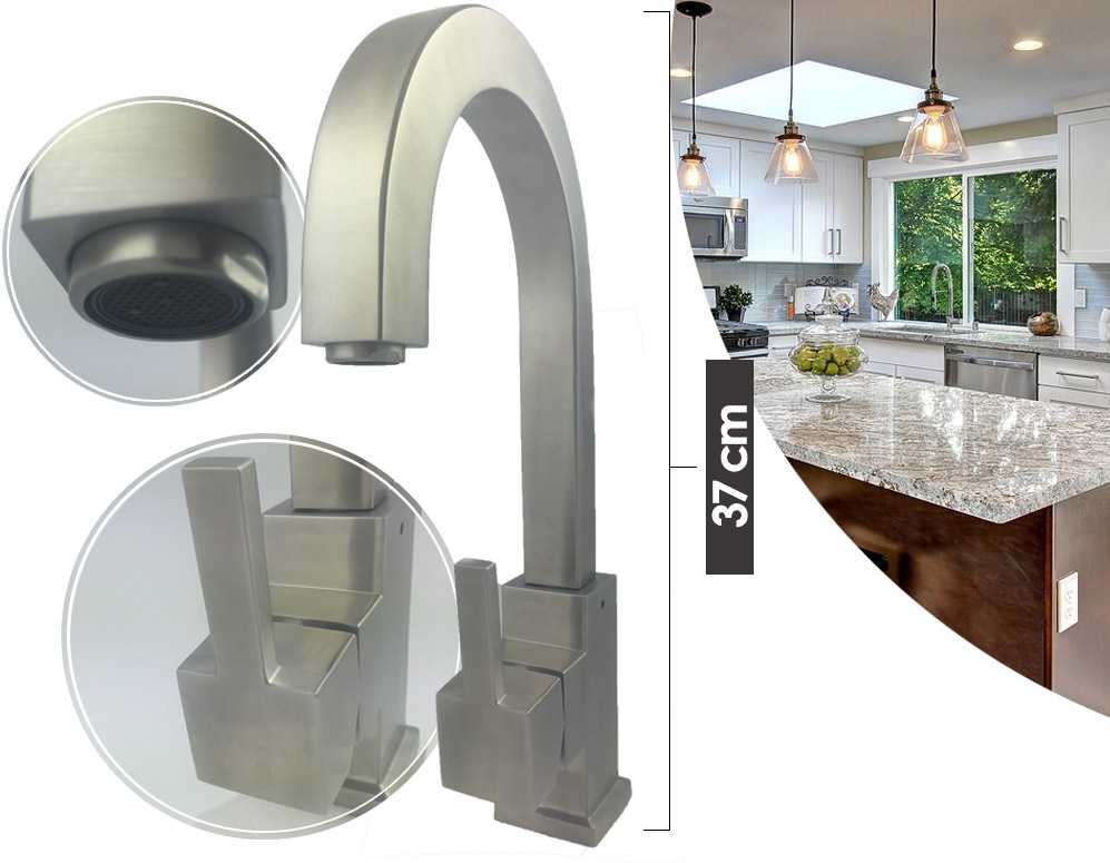 Click to Buy - Olympia Squinox Keukenkraan RVS Click to Buy - Olympia Squinox Keukenkraan RVS